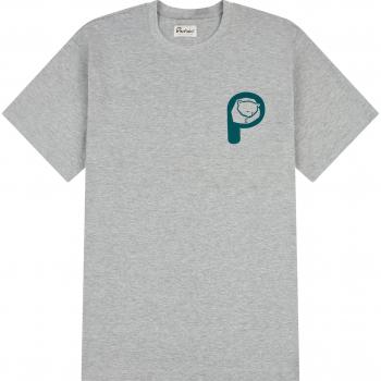 Penfield P Bear Trail Graphic Short Sleeve T-Shirt in Heather Grey Vintage