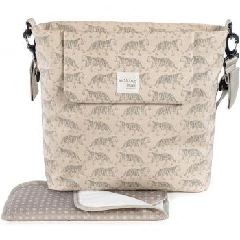 Walking Mum Bolso Canastilla Sabana Cambiador Estampado Tigres