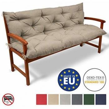 Cojín con Respaldo Flair BR para Bancos de Jardín, Terraza o Balcón - Comodidad Naturaleza, 180x100x10 cm