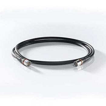 Cable coaxial WISI DS 50 U 0500 de 5m con conectores F-Quick, triple apantallamiento, clase A++, >105dB, compatible con DVB-T, DVB-T2, DVB-C, DVB