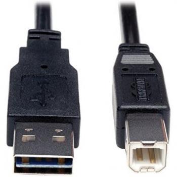 Cable USB 2.0 Universal Reversible A a B M/M de 3 pies (0,91 m)