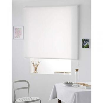 Estor Translucido Naturals - Enrollable de Poliéster con Protección UV y Aislamiento Térmico - Fácil Instalación - Disponible en 5 Colores y 10 Medidas (120 x 250 cm, Blanco)