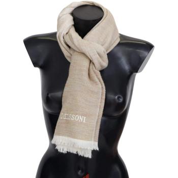 Missoni Multicolor Lined Wool Knit Neck Wrap Fringe Scarf