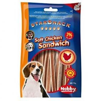 Golosinas para perros Nobby StarSnack Sándwich Suave de Pollo y Pescado 375 g