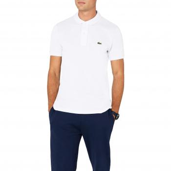 Lacoste Men's Original L.12.12 Slim Fit Petit Pique Cotton Polo Shirt - White - Size L