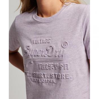 Camiseta Superdry Vintage Logo Relieve Lila