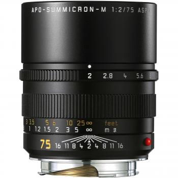 Leica 75mm f2 summicronm aspherical manual focus lens for m system 11637