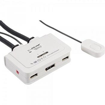 Interruptor KVM Inline 63612I USB/DisplayPort, 2560 x 1600 Pixeles, Negro y Blanco