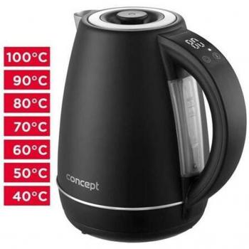 Hervidor Eléctrico Concept RK3355 1.7L 2200W Negro Plástico