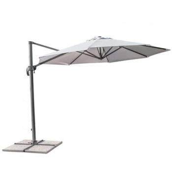 Parasol excéntrico de jardín 3 m de aluminio octogonal Paradise