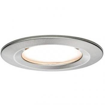 Luz empotrada LED Nova Coin 6W 2700K IP44 redonda acero cepillado