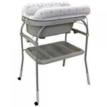 Innovaciones MS 30310 - Bañera Y Cambiador - 2 En 1- Bubble, Plegable Y Compacta, Impermeable Y Fácil De Plegar, Unisex, gris