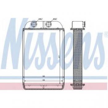 Calefactor NISSENS 70232, intercambiador de calor para calefacción interior