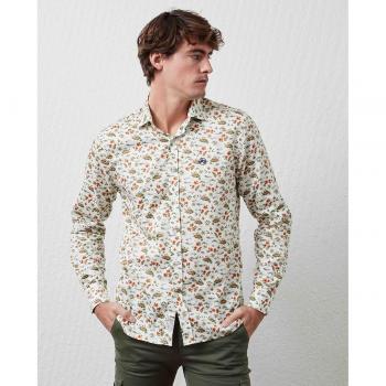 Camisa Altonadock estampada de manga larga para hombre