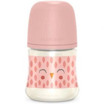 Suavinex Bonhomia 150ml Pink Silicone Baby Bottle with SX Pro Teat
