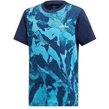 adidas Essentials Linear AOP T-Shirt, Niños, Multicolor