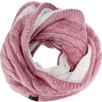 Snood de mujer en tweed trenzado rosa Superdry - Talla única