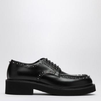Valentino Garavani Men's Gentleglam Derby Loafer with Studs in Black, Size 44