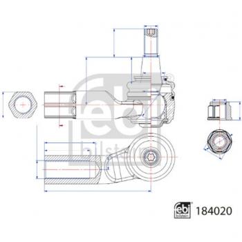 Rótula de dirección FEBI BILSTEIN 184020 - Cabeza de barra de acoplamiento, alta calidad