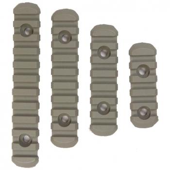 ELEMENTO DE POLÍMERO 4 piezas JUEGO CARRIL MPOE 20 mm CARRIL DE MONTAJE AUXILIARES AIRSOFT Foilage Green
