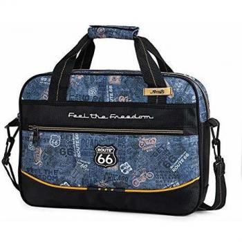 Route 66 MALETIN EXTRAESCOLAR, Bolso Tiempo libre y sportwear Unisex Adulto, Negro, Mediano