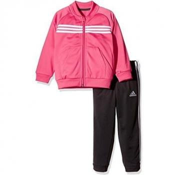 adidas I Sp Shiny Ts - Chándal para niños de 1-2 años, color rosa / blanco