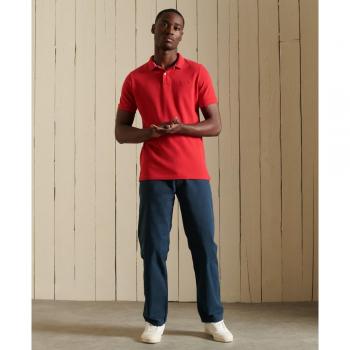 Superdry Classic Pique Short Sleeve Polo Shirt - Red