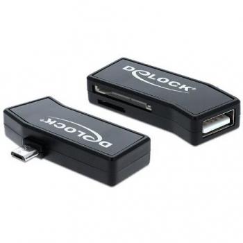 Lector de tarjetas Delock OTG Micro USB con 1 puerto USB