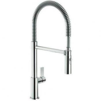 Mezclador de fregadero de cocina Nobili Flag con ducha ajustable, cromo, monocomando