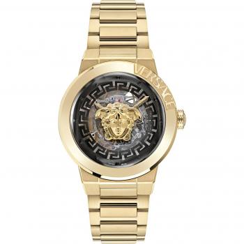 Versace Gold Skeleton Automatic Watch for Women, Yellow, Size: ONE SIZE