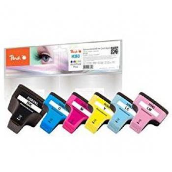 Pack Combinado de Cartuchos de Tinta Peach Compatible con HP No. 363XL, C8721EE, C8771EE, C8772EE, C8773EE (6 Piezas: Negro, Cyan, Mag