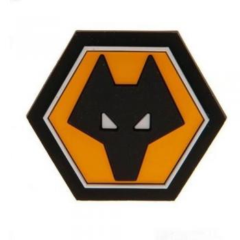 Imán de nevera 3D Wolverhampton Wanderers FC en negro y amarillo