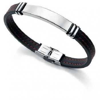 Pulsera Viceroy Fashion 6343P09017 Hombre Acero Plateado y Caucho Negro