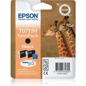 Epson T0711H Doble Pack Cartucho de Tinta Original Negro C13T07114H10