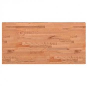 Tablero rectangular de madera maciza de haya 80x40x1,5 cm Marrón