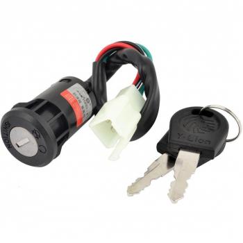 Sourcingmap a14041400ux0141 - Cable del interruptor de llave 4 pines conector macho candado motocicleta eléctrica