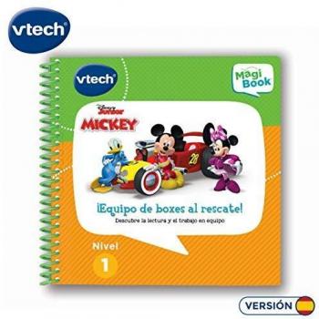 Vtech- Mickey Equipo de Boxes al Rescate Libro para Magibook, Multicolor