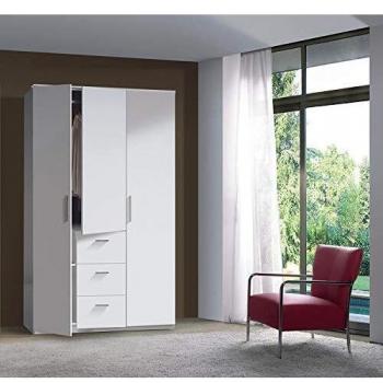 ARMARIO BLANCO 3 PUERTAS 3 CAJONES