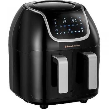 Russell Hobbs SatisFry Air Dual Basket 8.5L 1800W Independent Hot Air Fryer Black Stainless Steel