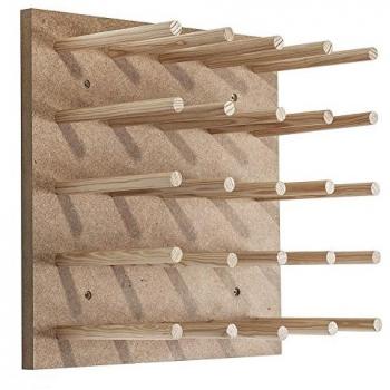 Botellero de Pared para 20 Botellas de Madera de Pino - Crea Tu Propia Bodega en la Cocina 39x20x39 cm