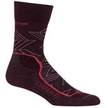 Icebreaker - Calcetines de Senderismo para Mujer, Mujer, IBND15, Velvet/Monsoon/Prism, Small