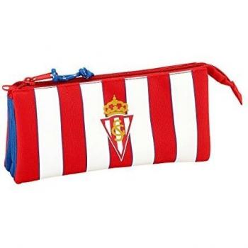 Safta Estuche Escolar Real Sporting De Gijon Oficial 220x30x100mm