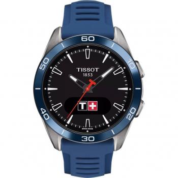 Tissot T-Touch Connect Sport Smartwatch 44mm Unisex Black with Blue Silicone Strap