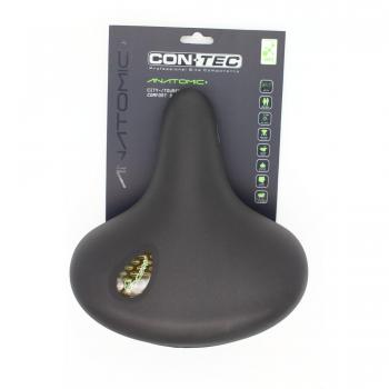 CONTEC City-/Tourensattel 'Anatomic Jumbo +' SB-verpackt, Concept Foam, +Gel, Cool Surface, Elastomere Vakuum-versiegelt und zu 100% wasserdicht bei leichtem Gewicht, patentierter Foam Matrix Aufbau mit +Gel Polsterung sorgen für royalen K