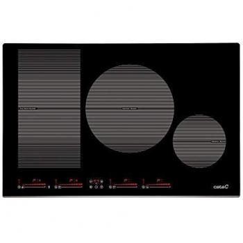 Cata | Placa de Inducción | Modelo INSB 8021 BK | 80 cm de Ancho | 4 Zonas de Cocción | 9 niveles de Potencia Regulables + Booster | Control táctil deslizante independiente