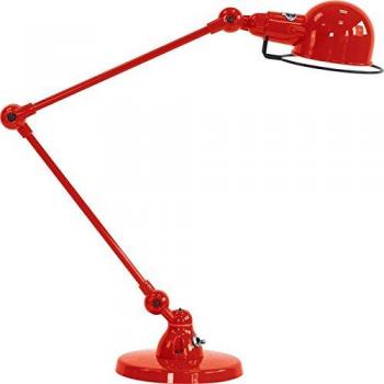 Lámpara de mesa Jieldé Signal SI333 con base, 2 x 30 cm, roja