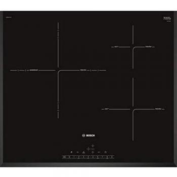 Bosch Serie 6 PID651FC1E - Placa de inducción, 60 cm, 17 niveles de potencia, 3 zonas de cocción, Zona 32 cm, Ser. Línea, PerfectFry, Negro