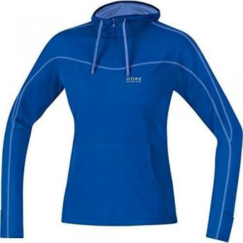Gore Running Wear Essential Lady - Camiseta con capucha para mujer, color azul, talla 42