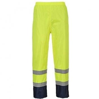 Portwest Classic Hi Vis Contrast Rain Trousers Yellow / Black
