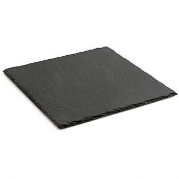 Bandeja de Cerámica Efecto Pizarra Negra (25 x 25 cm) - Pack de 12 Unidades